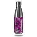 Skin Decal Wrap for RTIC Water Bottle 17oz HEX Mesh Camo 01 Pink (BOTTLE NOT INCLUDED)