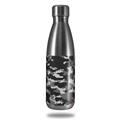 Skin Decal Wrap for RTIC Water Bottle 17oz WraptorCamo Digital Camo Gray (BOTTLE NOT INCLUDED)