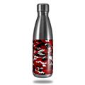 Skin Decal Wrap for RTIC Water Bottle 17oz WraptorCamo Digital Camo Red (BOTTLE NOT INCLUDED)