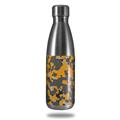 Skin Decal Wrap for RTIC Water Bottle 17oz WraptorCamo Old School Camouflage Camo Orange (BOTTLE NOT INCLUDED)