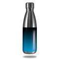 Skin Decal Wrap for RTIC Water Bottle 17oz Smooth Fades Neon Blue Black (BOTTLE NOT INCLUDED)