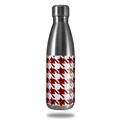 Skin Decal Wrap for RTIC Water Bottle 17oz Houndstooth Red Dark (BOTTLE NOT INCLUDED)