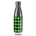 Skin Decal Wrap for RTIC Water Bottle 17oz Houndstooth Neon Lime Green on Black (BOTTLE NOT INCLUDED)