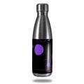 Skin Decal Wrap for RTIC Water Bottle 17oz Lots of Dots Purple on Black (BOTTLE NOT INCLUDED)