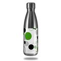 Skin Decal Wrap for RTIC Water Bottle 17oz Lots of Dots Green on White (BOTTLE NOT INCLUDED)