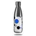 Skin Decal Wrap for RTIC Water Bottle 17oz Lots of Dots Blue on White (BOTTLE NOT INCLUDED)
