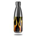 Skin Decal Wrap for RTIC Water Bottle 17oz Metal Flames (BOTTLE NOT INCLUDED)