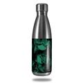 Skin Decal Wrap for RTIC Water Bottle 17oz Skulls Confetti Seafoam Green (BOTTLE NOT INCLUDED)