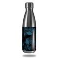 Skin Decal Wrap for RTIC Water Bottle 17oz Skulls Confetti Blue (BOTTLE NOT INCLUDED)