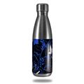 Skin Decal Wrap for RTIC Water Bottle 17oz Twisted Garden Blue and White (BOTTLE NOT INCLUDED)