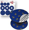 Decal Style Vinyl Skin Wrap 3 Pack for PopSockets Anchors Away Blue (POPSOCKET NOT INCLUDED)
