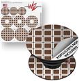 Decal Style Vinyl Skin Wrap 3 Pack for PopSockets Squared Chocolate Brown (POPSOCKET NOT INCLUDED)