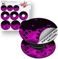 Decal Style Vinyl Skin Wrap 3 Pack for PopSockets HEX Hot Pink (POPSOCKET NOT INCLUDED)