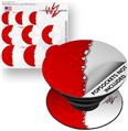 Decal Style Vinyl Skin Wrap 3 Pack for PopSockets Ripped Colors Red White (POPSOCKET NOT INCLUDED)