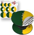 Decal Style Vinyl Skin Wrap 3 Pack for PopSockets Ripped Colors Green Yellow (POPSOCKET NOT INCLUDED)