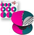 Decal Style Vinyl Skin Wrap 3 Pack for PopSockets Ripped Colors Hot Pink Seafoam Green (POPSOCKET NOT INCLUDED)