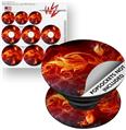 Decal Style Vinyl Skin Wrap 3 Pack for PopSockets Fire Flower (POPSOCKET NOT INCLUDED)