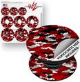 Decal Style Vinyl Skin Wrap 3 Pack for PopSockets WraptorCamo Digital Camo Red (POPSOCKET NOT INCLUDED)