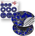 Decal Style Vinyl Skin Wrap 3 Pack for PopSockets WraptorCamo Old School Camouflage Camo Blue Royal (POPSOCKET NOT INCLUDED)