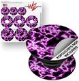 Decal Style Vinyl Skin Wrap 3 Pack for PopSockets Electrify Hot Pink (POPSOCKET NOT INCLUDED)