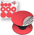 Decal Style Vinyl Skin Wrap 3 Pack for PopSockets Solids Collection Coral (POPSOCKET NOT INCLUDED)