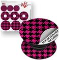 Decal Style Vinyl Skin Wrap 3 Pack for PopSockets Houndstooth Hot Pink on Black (POPSOCKET NOT INCLUDED)