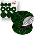 Decal Style Vinyl Skin Wrap 3 Pack for PopSockets Abstract 01 Green (POPSOCKET NOT INCLUDED)