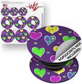 Decal Style Vinyl Skin Wrap 3 Pack for PopSockets Crazy Hearts (POPSOCKET NOT INCLUDED)
