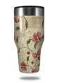 Skin Decal Wrap for Walmart Ozark Trail Tumblers 40oz Flowers and Berries Red (TUMBLER NOT INCLUDED)