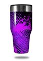 Skin Decal Wrap for Walmart Ozark Trail Tumblers 40oz Halftone Splatter Hot Pink Purple (TUMBLER NOT INCLUDED)