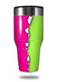 Skin Decal Wrap for Walmart Ozark Trail Tumblers 40oz Ripped Colors Hot Pink Neon Green (TUMBLER NOT INCLUDED)