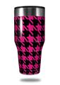 Skin Decal Wrap for Walmart Ozark Trail Tumblers 40oz Houndstooth Hot Pink on Black (TUMBLER NOT INCLUDED)
