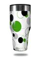 Skin Decal Wrap for Walmart Ozark Trail Tumblers 40oz Lots of Dots Green on White (TUMBLER NOT INCLUDED)