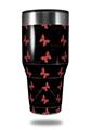 Skin Decal Wrap for Walmart Ozark Trail Tumblers 40oz Pastel Butterflies Red on Black (TUMBLER NOT INCLUDED)