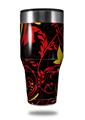 Skin Decal Wrap for Walmart Ozark Trail Tumblers 40oz Twisted Garden Red and Yellow (TUMBLER NOT INCLUDED)