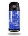 Skin Decal Wrap for Thermos Funtainer 12oz Bottle Triangle Mosaic Blue (BOTTLE NOT INCLUDED)