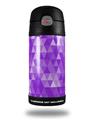 Skin Decal Wrap for Thermos Funtainer 12oz Bottle Triangle Mosaic Purple (BOTTLE NOT INCLUDED)