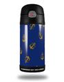 Skin Decal Wrap for Thermos Funtainer 12oz Bottle Anchors Away Blue (BOTTLE NOT INCLUDED)
