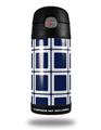 Skin Decal Wrap for Thermos Funtainer 12oz Bottle Squared Navy Blue (BOTTLE NOT INCLUDED)