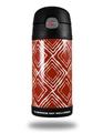 Skin Decal Wrap for Thermos Funtainer 12oz Bottle Wavey Red Dark (BOTTLE NOT INCLUDED)