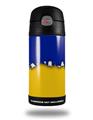 Skin Decal Wrap for Thermos Funtainer 12oz Bottle Ripped Colors Blue Yellow (BOTTLE NOT INCLUDED)