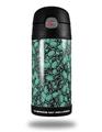 Skin Decal Wrap for Thermos Funtainer 12oz Bottle Scattered Skulls Seafoam Green (BOTTLE NOT INCLUDED)