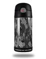 Skin Decal Wrap for Thermos Funtainer 12oz Bottle HEX Mesh Camo 01 Gray (BOTTLE NOT INCLUDED)