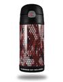 Skin Decal Wrap for Thermos Funtainer 12oz Bottle HEX Mesh Camo 01 Red (BOTTLE NOT INCLUDED)