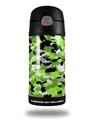 Skin Decal Wrap for Thermos Funtainer 12oz Bottle WraptorCamo Digital Camo Neon Green (BOTTLE NOT INCLUDED)