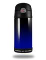 Skin Decal Wrap for Thermos Funtainer 12oz Bottle Smooth Fades Blue Black (BOTTLE NOT INCLUDED)