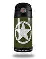 Skin Decal Wrap for Thermos Funtainer 12oz Bottle Distressed Army Star (BOTTLE NOT INCLUDED)