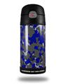 Skin Decal Wrap for Thermos Funtainer 12oz Bottle WraptorCamo Old School Camouflage Camo Blue Royal (BOTTLE NOT INCLUDED)
