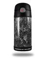 Skin Decal Wrap for Thermos Funtainer 12oz Bottle Marble Granite 06 Black Gray (BOTTLE NOT INCLUDED)