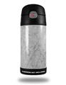 Skin Decal Wrap for Thermos Funtainer 12oz Bottle Marble Granite 09 White Gray (BOTTLE NOT INCLUDED)